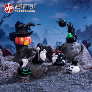 Miniatures en résine d'Halloween : citrouilles, gnomes, fantômes – Décorations artisanales d'intérieur D1812 - Product Image 3