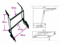 Table basse en fer métallique avec mécanisme de levage avec ressort réglable pour l'hôpital et la villa Design moderne