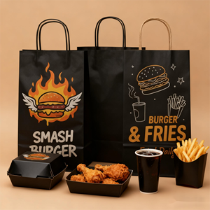 Contenedor de Papel para Hamburguesas, Envase para Comida para Llevar, Caja para Papas Fritas y Hamburguesas con mi Logotipo para Camión de Comida - Product Image 6