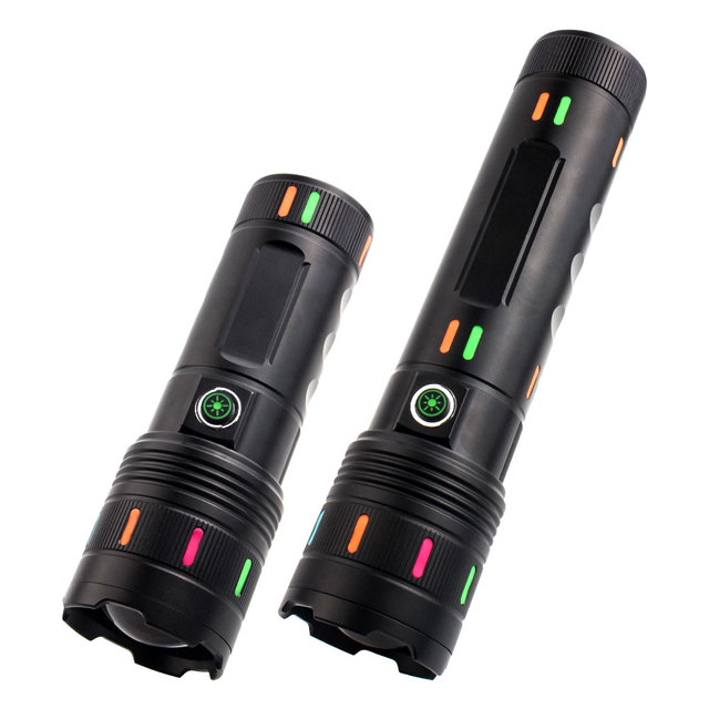 Aluminium Alloy Long Range Flashlight High Brightness White Laser Type-c Flashlight for Long Standby Life Waterproof