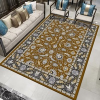 Tapis Kilim Turc Moderne à Motifs Authentiques Boho Rustique pour Salon, Tapis de Sol en Polyester, Convient aux Animaux Domestiques
