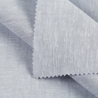 Tissu Léger en Lin et Coton Mélangé Teint en Fil Écologique Bleu Clair pour Robes Formelles et Chemises Décontractées Hommes, Femmes et Enfants