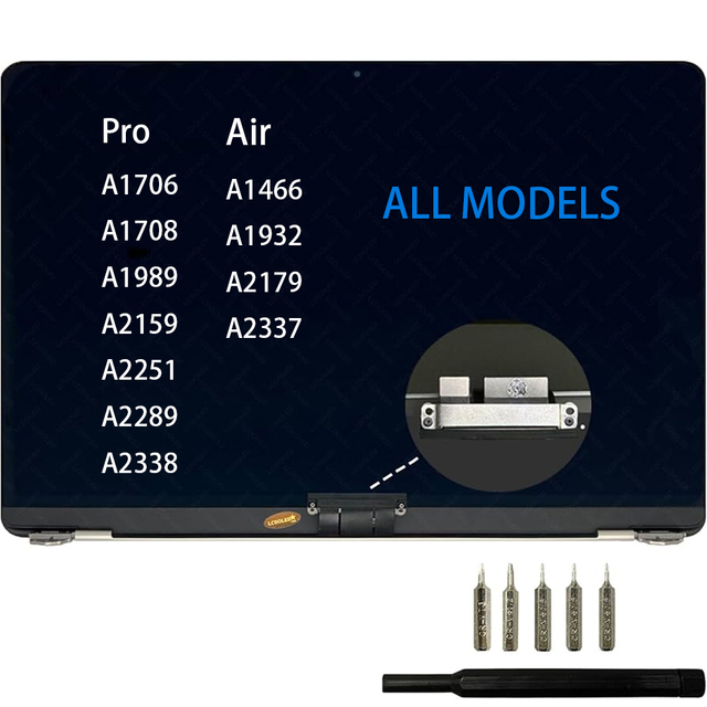 100% New LCD Assembly A1707 A2289 A1708 A2141 A1990 A2485 A2681 A1398 A1502 A1466 for Macbook LCD Display Replacement