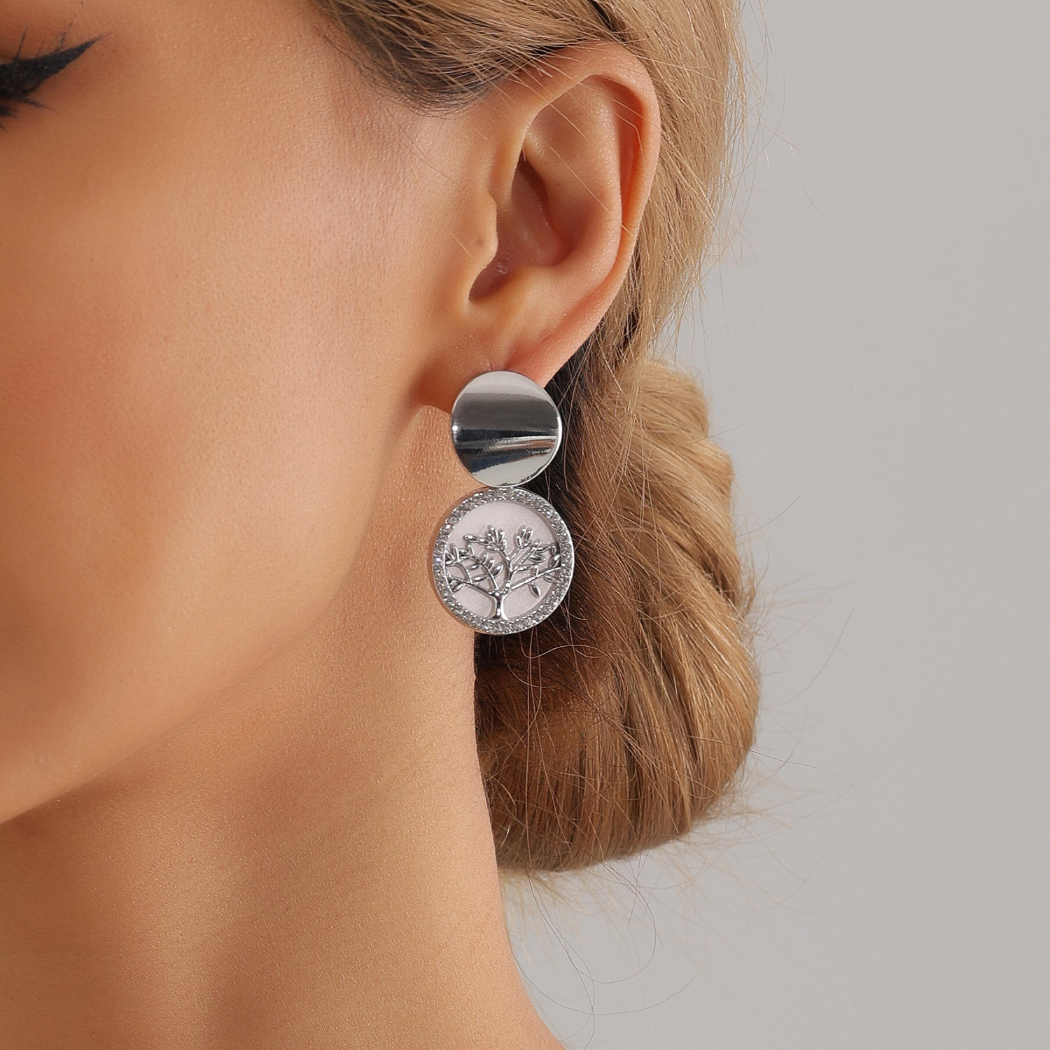 ต่างหูเหล็ก ZW1385สี