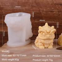 Die chinesische Löwen tanz Löwen förmige Silikon kerzen form Niedliche Mousse form