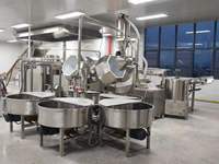 Fabrieksdirect Volledig Automatische Hoge Productiviteit 100-800 Capaciteit Frituren Mengen Vier Vaten Assemblagelijn Gevulde Voedsel Lijn