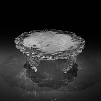 Table à manger en cristal sculpté, autres objets d'artisanat en cristal, centre de table de mariage en cristal minimaliste italien, pour les designers de l'hôtellerie