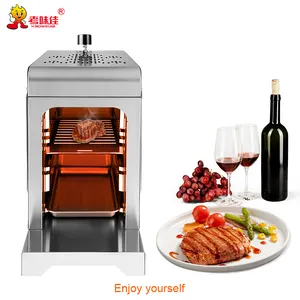 Big Power Degree cozinha ao ar livre Churrasco Beef Grill Gás Propano Bbq Grills Com Queimadores Duplos