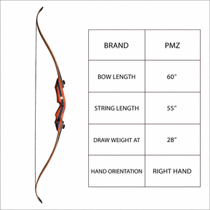 Arc <span class=keywords><strong>de</strong></span> chasse professionnel PMZ Archery, 60 pouces, recurve, 20-60 lbs, conception démontable, entraînement en plein air, haute performance - Product Image 2