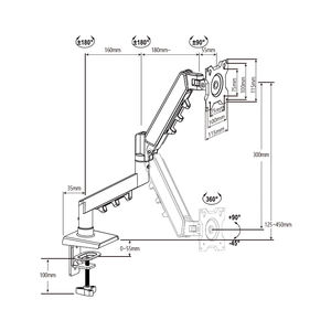 <span class=keywords><strong>Support</strong></span> d'écran rotatif à 360 degrés MICRON, bras de moniteur avec ressort à gaz, <span class=keywords><strong>support</strong></span> de moniteur <span class=keywords><strong>PC</strong></span> pour jeux - Product Image 6