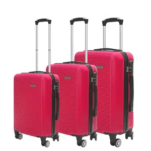 2024全新定制标志ABS行李箱套装20/24/28拉杆箱套装旅行包硬壳行李箱玫瑰红女士