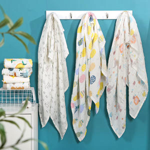 Toalla Envolvente de Algodón Puro de Doble Capa para Bebés Recién Nacidos con Funda de Dibujos Animados, Manta de Baño para Niños Pequeños - Product Image 2