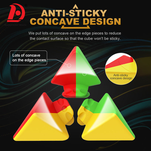 HUADA personalizado <span class=keywords><strong>3x3</strong></span> pirámide rompecabezas <span class=keywords><strong>cubo</strong></span> mágico juguetes giro triángulo 3D rompecabezas velocidad <span class=keywords><strong>cubo</strong></span> juguetes chico educativo mano entrenamiento IQ Juguetes - Product Image 2