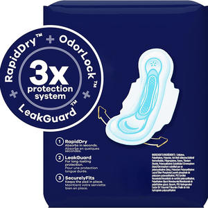 Feminine Polsterungen für Damen extra schwer Übernachtung Absorption unparfümiert natürlich Dame sanitärer Windel - Product Image 5