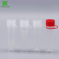 Tube cryogénique en PP de 2 ml pour la cryopréservation d'échantillons d'ADN/ARN, kits PCR avec bouchon à vis transparent