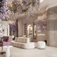 Conjunto de Sofás Escandinavos para Salón, con Bañera para Pies, Decoración de Interiores, Diseño Nórdico Creativo, para Recepción, Salón de Belleza