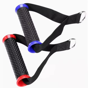 Poignées de <span class=keywords><strong>fitness</strong></span> <span class=keywords><strong>Prime</strong></span> avec logo personnalisé, antidérapantes, robustes, en acier et ABS, avec anneau en D, pour tractions et bandes de résistance - Product Image 3