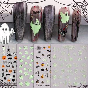 <strong>Halloween</strong> Nail <strong>Decals</strong> Nail <strong>Decals</strong> Non-Toxic Nail Art Sticker Decorations <strong>Halloween</strong> Nail Stickers Horror Design - Product Image 4