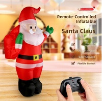 Mobil RC Tiup Huvelon 2.4GHz 4 Saluran Kendali Jarak Jauh Listrik Hadiah Natal Santa Claus