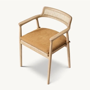 เก้าอี้ทานข้าวดีไซน์เดนมาร์กแบบ OEM ของแซซานิด เก้าอี้ทานข้าวแบบมีพนักแขนสไตล์อเมริกันสมัยใหม่ รุ่นออสการ์ แคน - Product Image 5