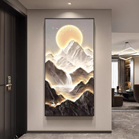 Nouvelle conception, grande taille, art mural décoratif pour entrée, paysage de luxe imprimé, affiche, peinture en porcelaine cristalline