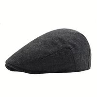 Casquette plate classique Gatsby en tweed pour homme, style irlandais Goras Planas, chapeau de chauffeur, casquette plate pour homme pour les occasions décontractées