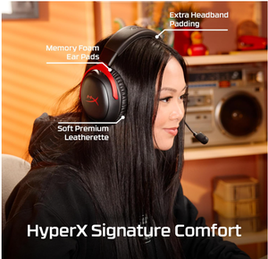 Cuffie da <span class=keywords><strong>Gaming</strong></span> Wireless <span class=keywords><strong>HyperX</strong></span> Cloud III con Batteria da 120 Ore, Driver da 53mm, Comfort in Memory Foam e Microfono Nitido per <span class=keywords><strong>Gaming</strong></span> su PC - Product Image 6
