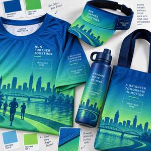 Paquete Personalizado para Participantes de Maratón con Camiseta de Carrera, Botella de Hidratación, Visera, Porta Dorsal y Bolsa Reutilizable para Eventos de Carrera - Product Image 3