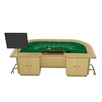 Lucky YH — Base dorée personnalisée de 2.6x1.5m, en feutre, dos de Poker, de bonne qualité, avec plateau offert