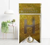 Bannière suspendue en papier avec lettres de l'alphabet, motif queue de poisson, pour anniversaire, décoration de fête
