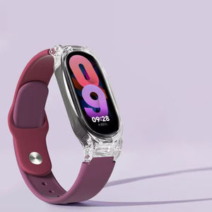 Bracelet de montre en silicone Upro + coque transparente pour Xiaomi Mi Band 10 9 8, bracelet NFC sport en caoutchouc, connecteur de bracelet - Product Image 4