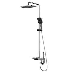 Set Doccia Termostatico di Lusso con Display Digitale, Tasti in Rame, Barra Scorrevole e Controllo della Temperatura, Stile Little Red Book - Product Image 1
