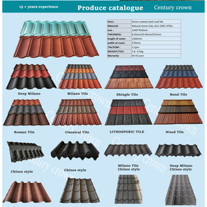 Tuiles de toiture en métal à <span class=keywords><strong>prix</strong></span> de gros de Guangzhou, matériaux de toiture, tôles de toiture en acier revêtues de pierre - Product Image 5