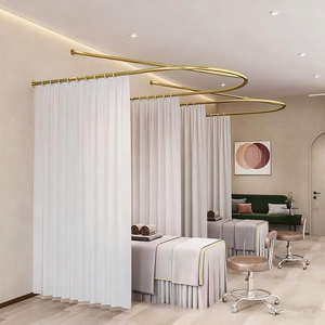 Specialized Beauty Salon Health Care Room Therapy Bed Beauty Bed Curtain Ironwork U-shaped Partition Curtain - Product Image 1
