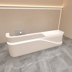 Mostrador de Recepción de Diseño Moderno en Madera para Salón de Belleza, Clínica Dental, Clases de Danza, Recepción de Empresa, para Escuelas y Hospitales - Product Image 1