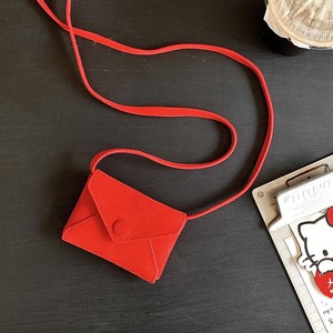 New Style Halter Neck Mini Lipstick Bag Suede Fleece One-Shoulder Coin Purse Niche Design <strong>Envelope</strong> Thin PU Crossbody Bag Spring - Product Image 4