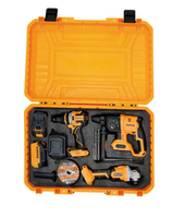 Kit d'outils électriques sans fil rechargeables 20V, 3 pièces, marteau perforateur rotatif, perceuse à main, meuleuse d'angle, ensemble combiné