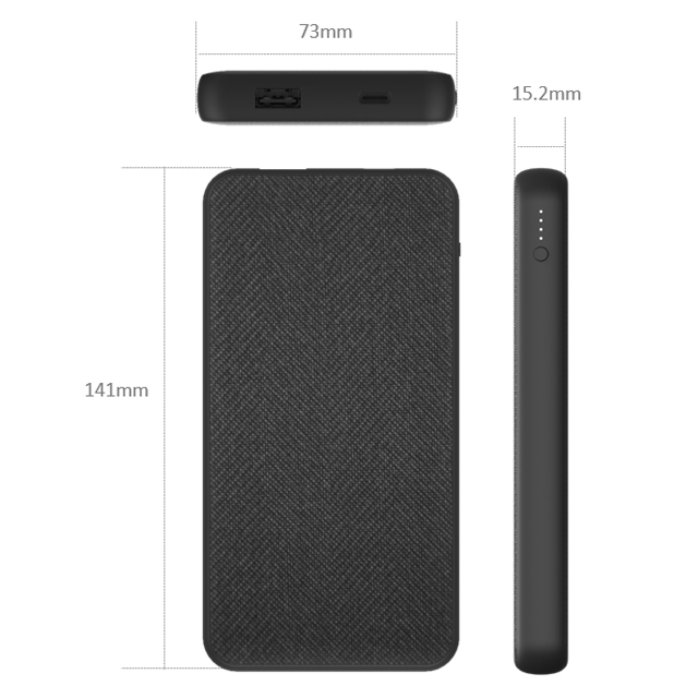 3.7V 10000mAh Solar Rechargeable Power Bank Li-Polymer Battery
