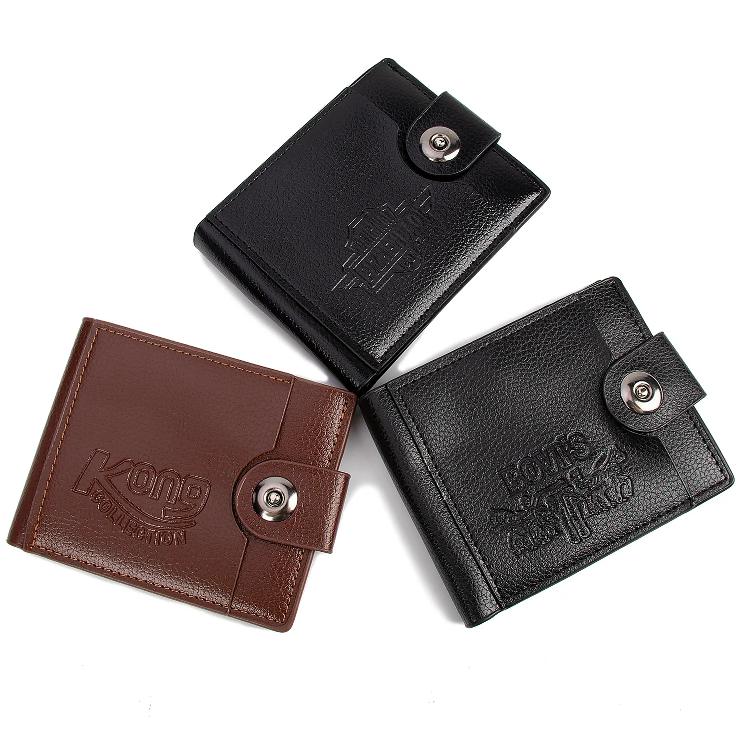 Neue Herren brieftasche Short Multi Card PU Wallet Factory Direkt gelieferte Mode Magnetic Buckle Wallet