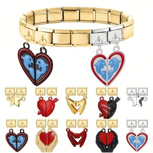 Italian DIY Ring Retro <b>Bracelet</b> Set Exquisite Pendant Accessories Cross-Border Double Hanging Module Creative Fashion Charm - Product Image 5
