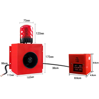 Alarma con Sensor de Movimiento para Microondas, Luz Estroboscópica LED Roja, Audio USB, Reemplazo de Control Remoto Infrarrojo, Alerta de Incendio