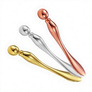 Metal <b>Eye</b> Cream & Face <b>Serum</b> Applicator Stick with <b>Eye</b> Massage Roller Wand - Product Image 1