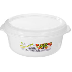 Proveedor de calidad Caja de embalaje de alimentos personalizada Organizador de nevera Contenedor de alimentos 2,5L con tapa transparente D23 H11 - Product Image 2
