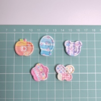 100 Pezzi Mini Cabochon a Forma di Fiore e Mela, Accessori per Scrapbooking, Decorazioni per Feste, Fermagli per Capelli, Decorazioni per la Casa