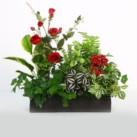 Plante verte simulée à fleurs Fausse plante à fleurs Paysage Intérieur Fenêtre Décoration Fleur simulée Aménagement paysager
