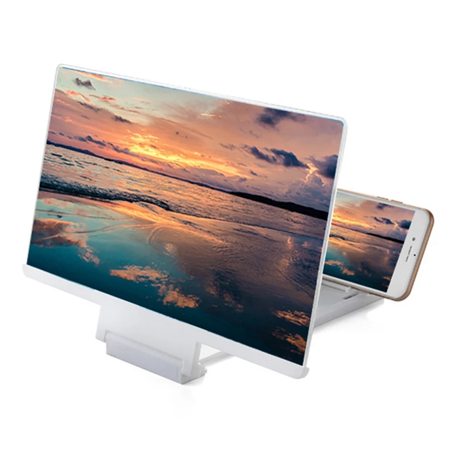 New Hot 12 Inch 3d Screen Magnifier Hd Desktop Bracket Mobile Phone Screen Amplifier With Bluetooth Speaker 3d Screen Magnifier