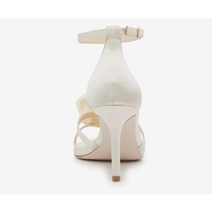 New Women's Summer Party Wedding Heeled Sandals Slingback Ankle Strap Round Toe <b>Open</b> Toe Upper with Flower Thin High Heel - Product Image 4