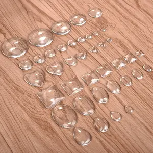 定制什锦圆形和方形透明玻璃树脂凸圆形