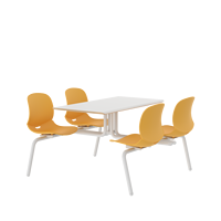 Ensemble table et chaises multi-usages pour cantine d'entreprise, école, hôpital, appartement et restaurant