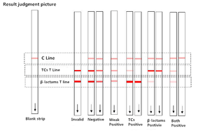 Green Spring LSY-20104 <span class=keywords><strong>Beta</strong></span>-Laktam-, Tetracyklin-, Sulfonamid- und Quinolon-Antibiotika BTSQ 4-in-1 Schnelltest-Kit für Milch - Product Image 3